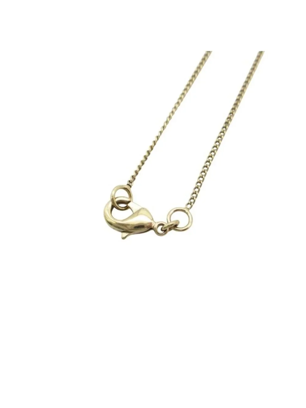 Chanel Necklace CC Logo Pendant Rhinestone Gold